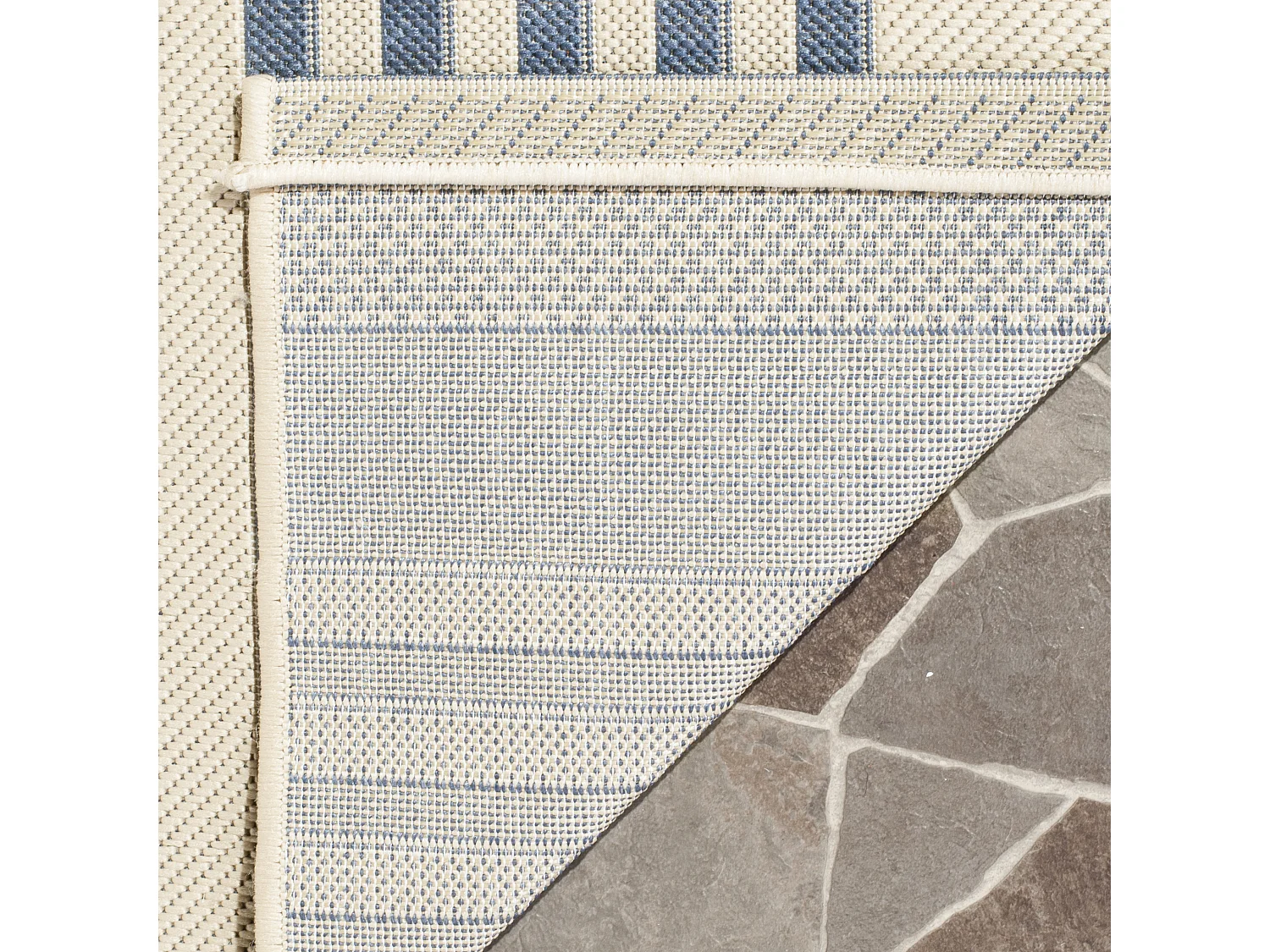 Tapis Neutre/Bleu 79 X 152 cm - Gemma