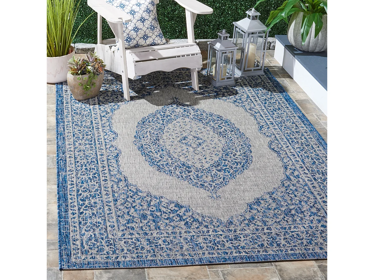 Tapis Gris/Bleu 79 X 152 cm - Amira