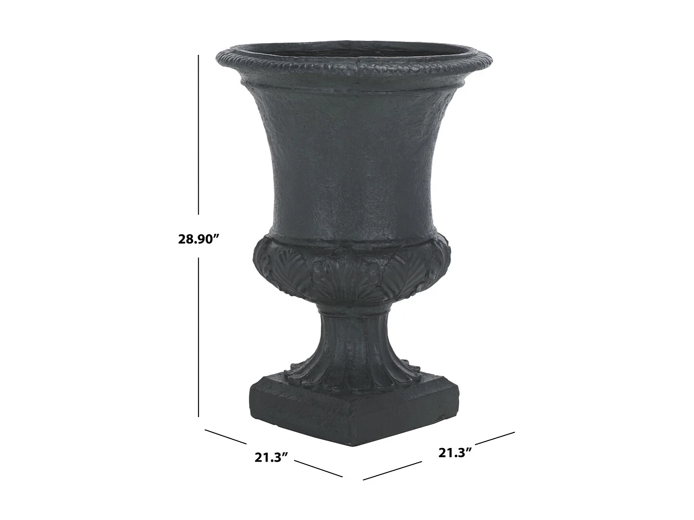 Jardinière Noir 60 x 60 x 80 cm - Paven