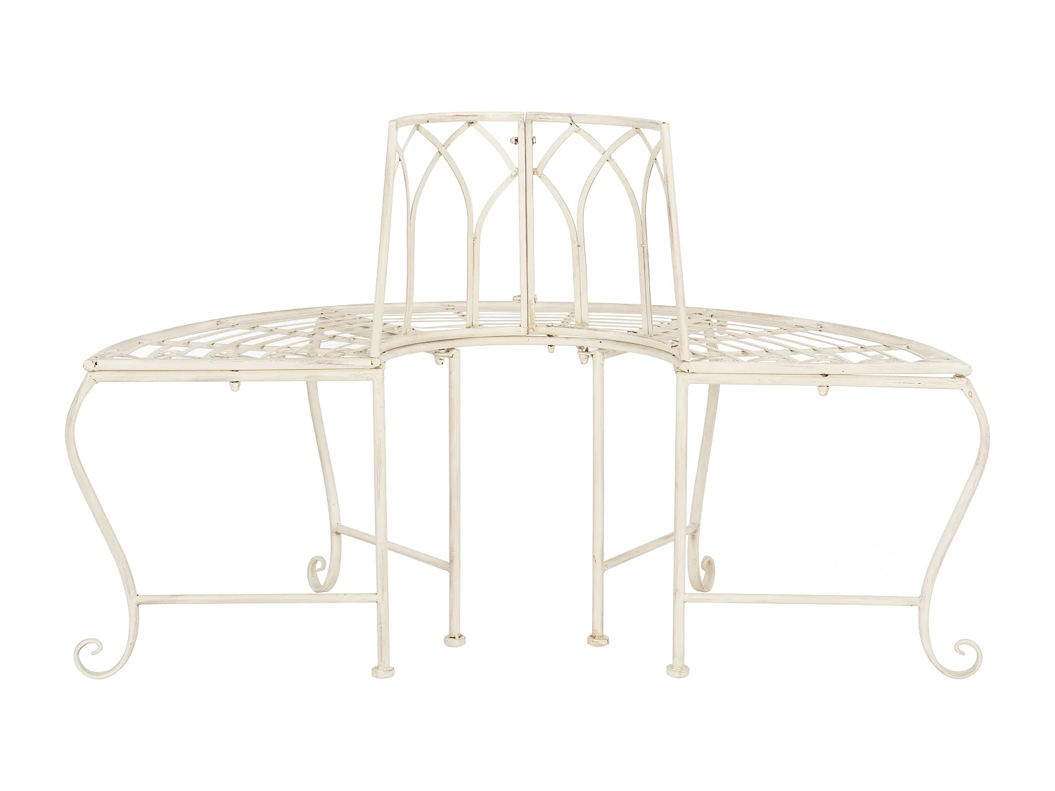 Banc Déchiré/Blanc 60 x 125 x 80 cm - Abia