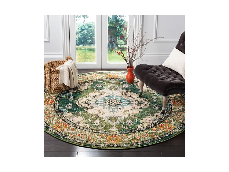 Tapis Vert/Bleu 235 x 235 cm - Milà