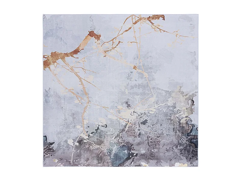 Tapis Gris/Beige 183 X 183 cm - Fianna