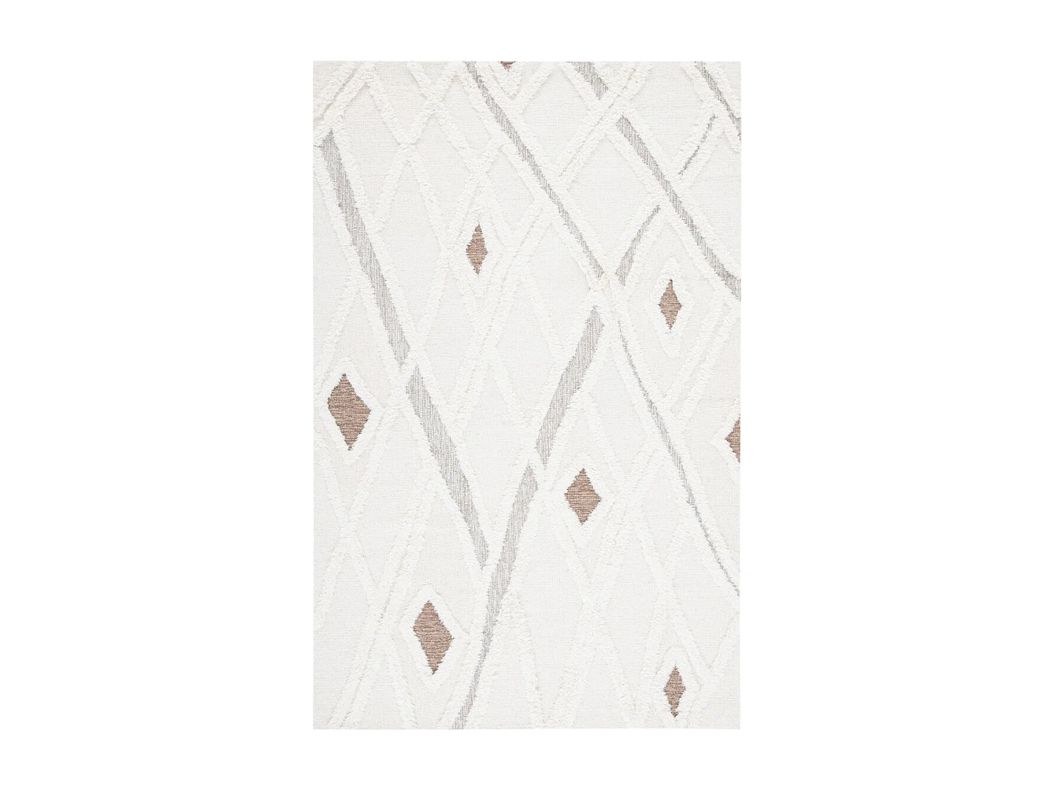 Tapis Ivoire/Marron 122 X 183 cm - Cyra