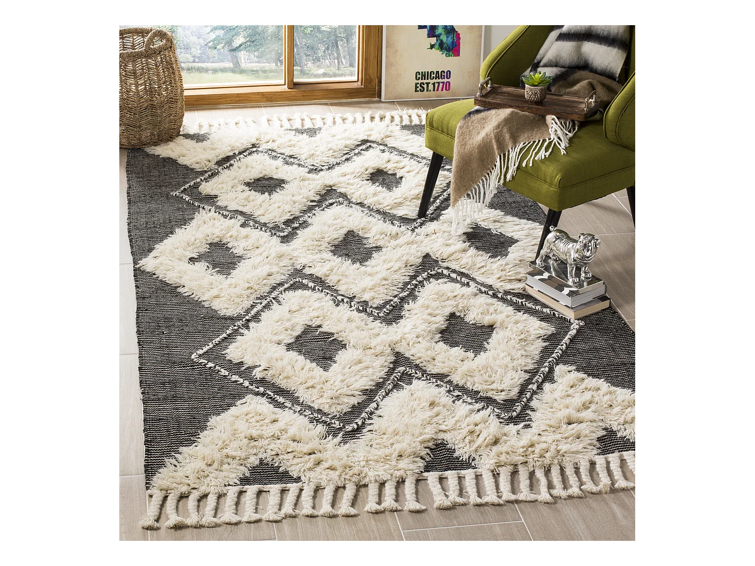 Tapis Noir/Neutre 183 X 274 cm - Emmalyn