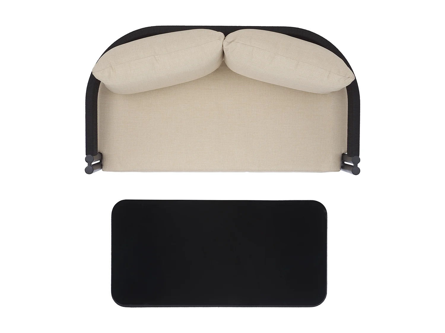 Ensemble d'extérieur Noir/Beige 55 x 75 x 140 cm - Viola