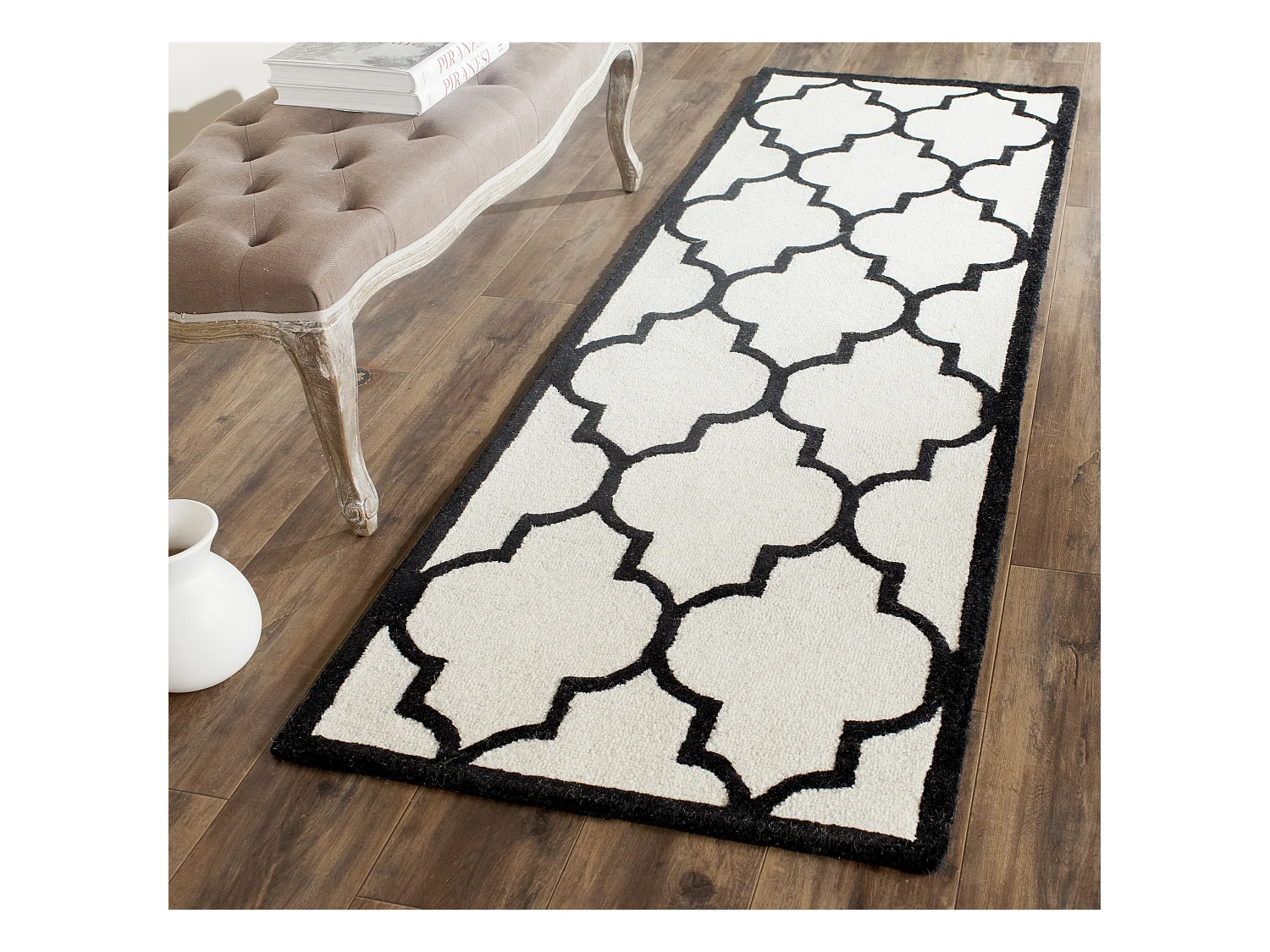 Tapis Neutre/Noir 76 X 244 cm - Sky