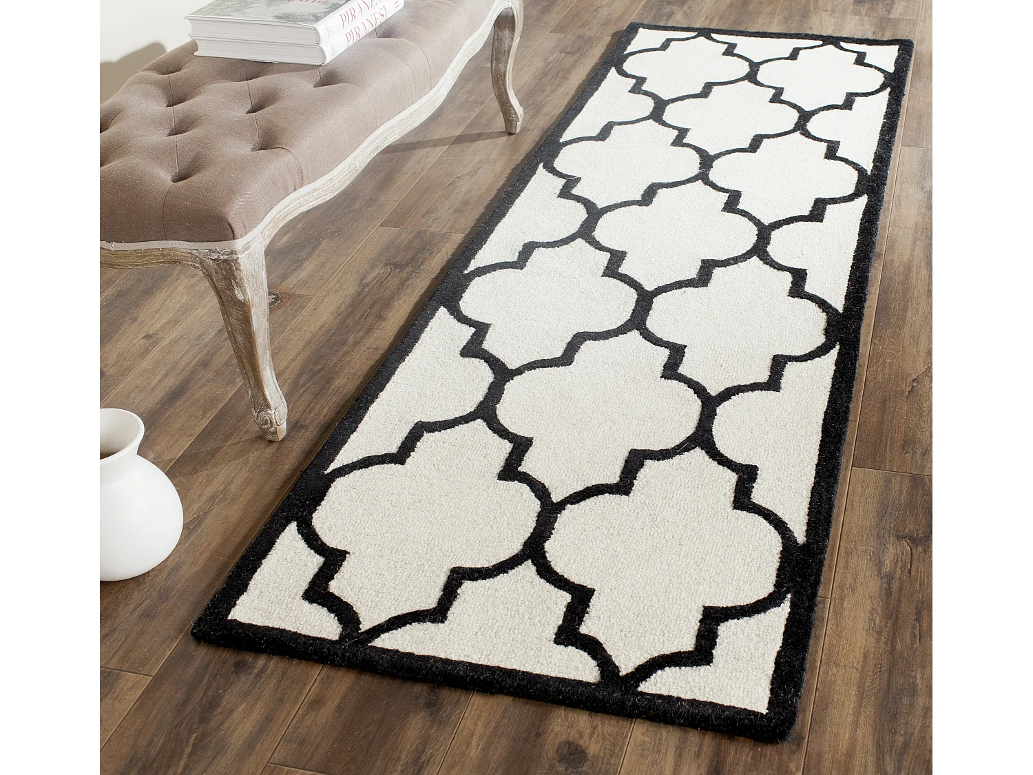 Tapis Neutre/Noir 76 X 244 cm - Sky