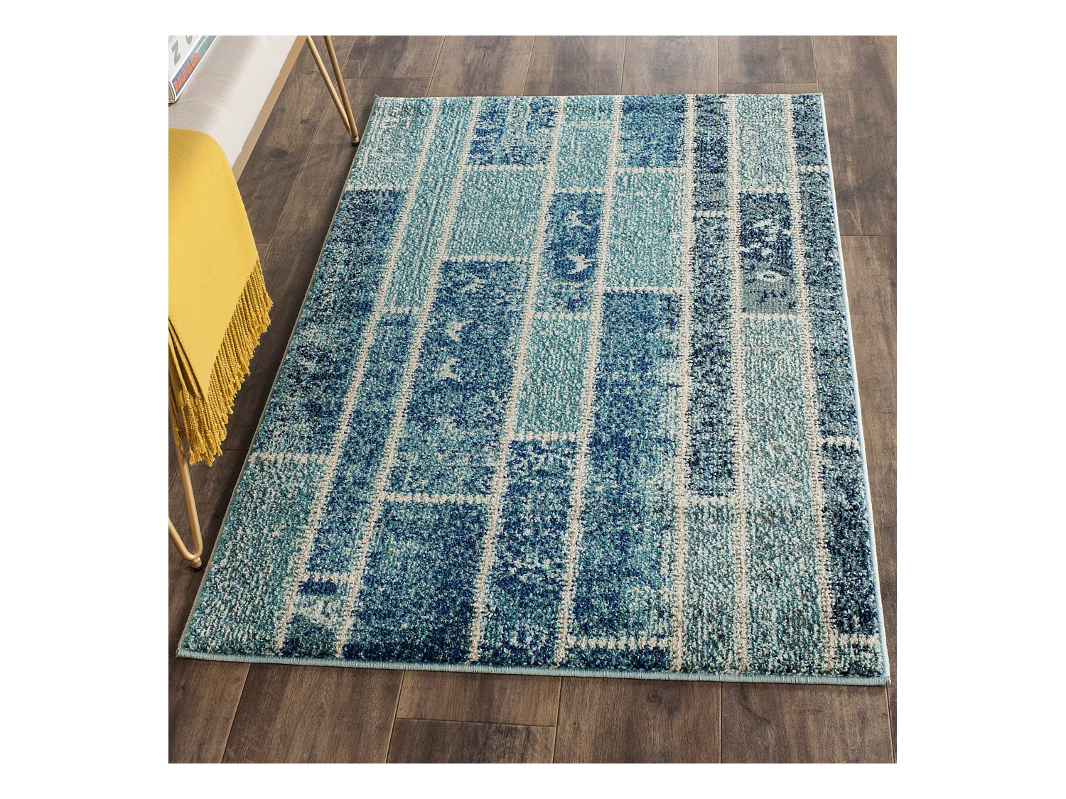 Tapis Bleu/Multicolore 91 X 152 cm - Effi