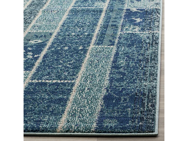 Tapis Bleu/Multicolore 91 X 152 cm - Effi