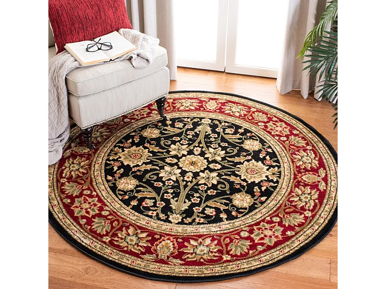 Tapis Noir/Beige 122 X 122 cm - Faeryn