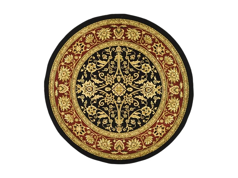 Tapis Noir/Beige 122 X 122 cm - Faeryn