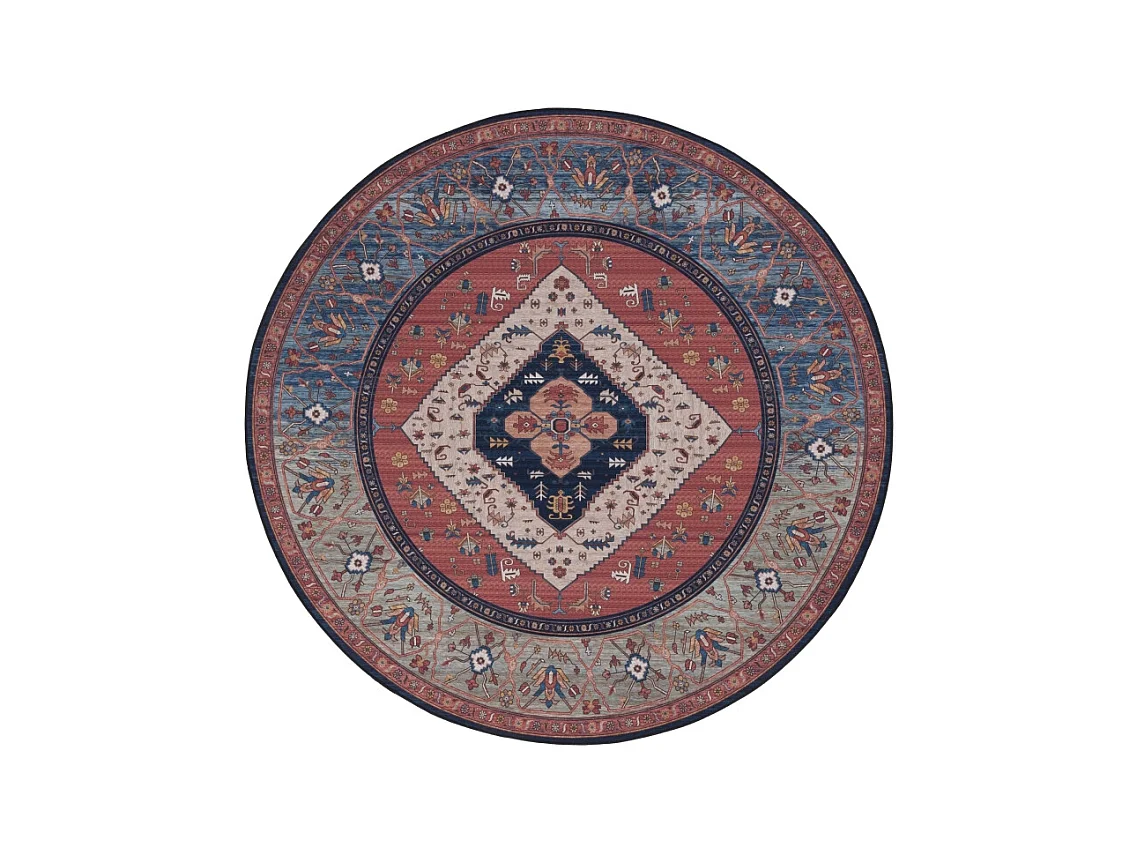 Tapis Rouille/Bleu 244 X 244 cm - Bishop