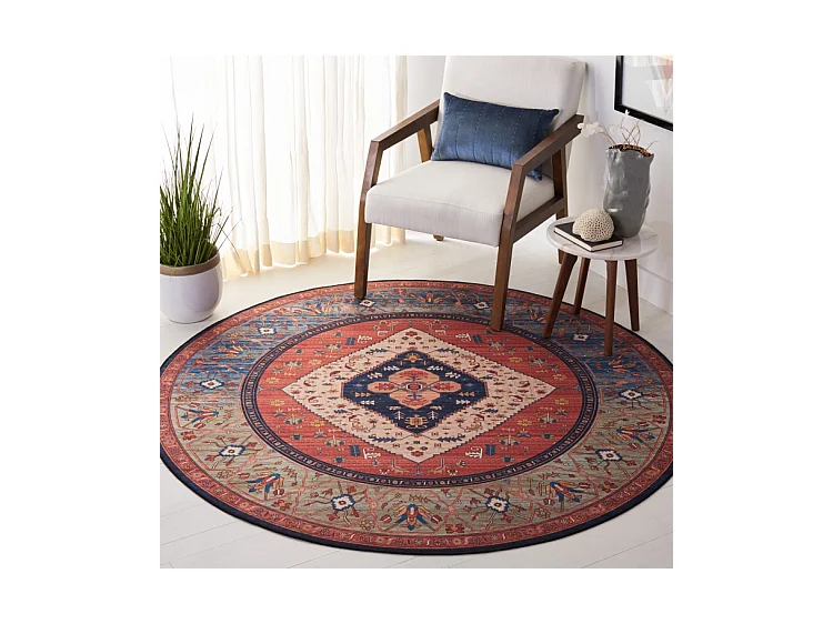 Tapis Rouille/Bleu 244 X 244 cm - Bishop