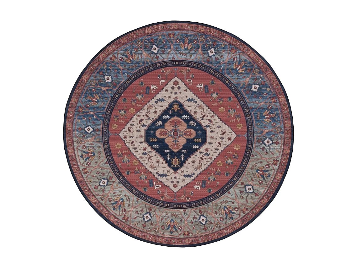 Tapis Rouille/Bleu 244 X 244 cm - Bishop