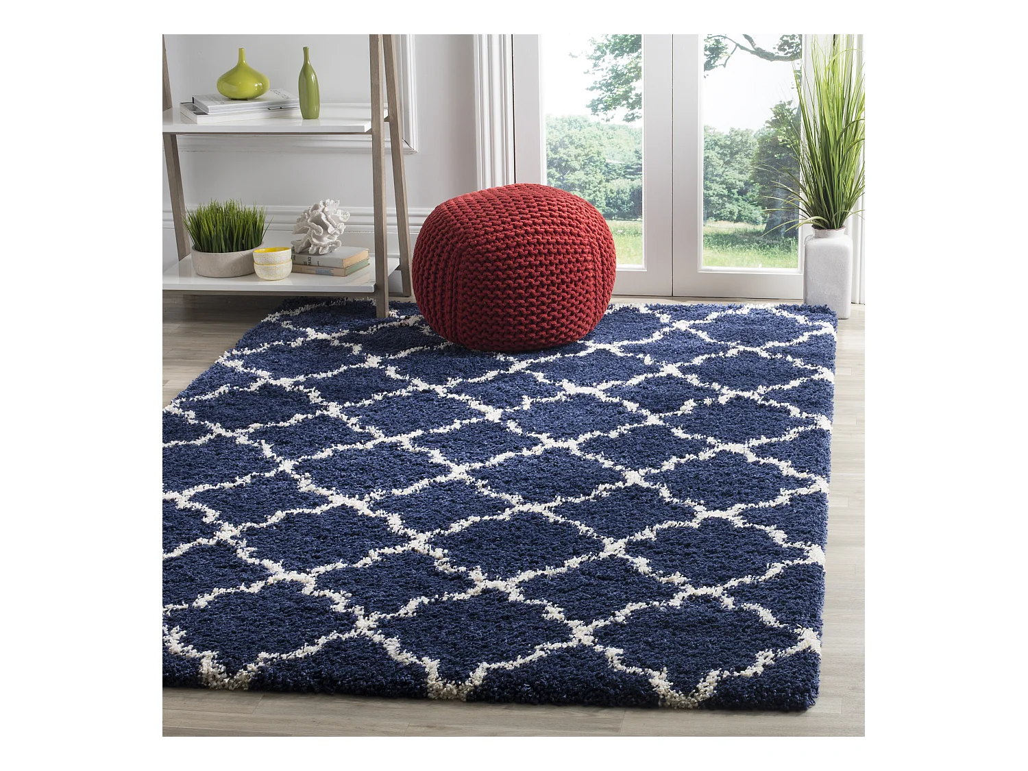 Tapis Bleu Marine/Neutre 155 X 229 cm - Coco