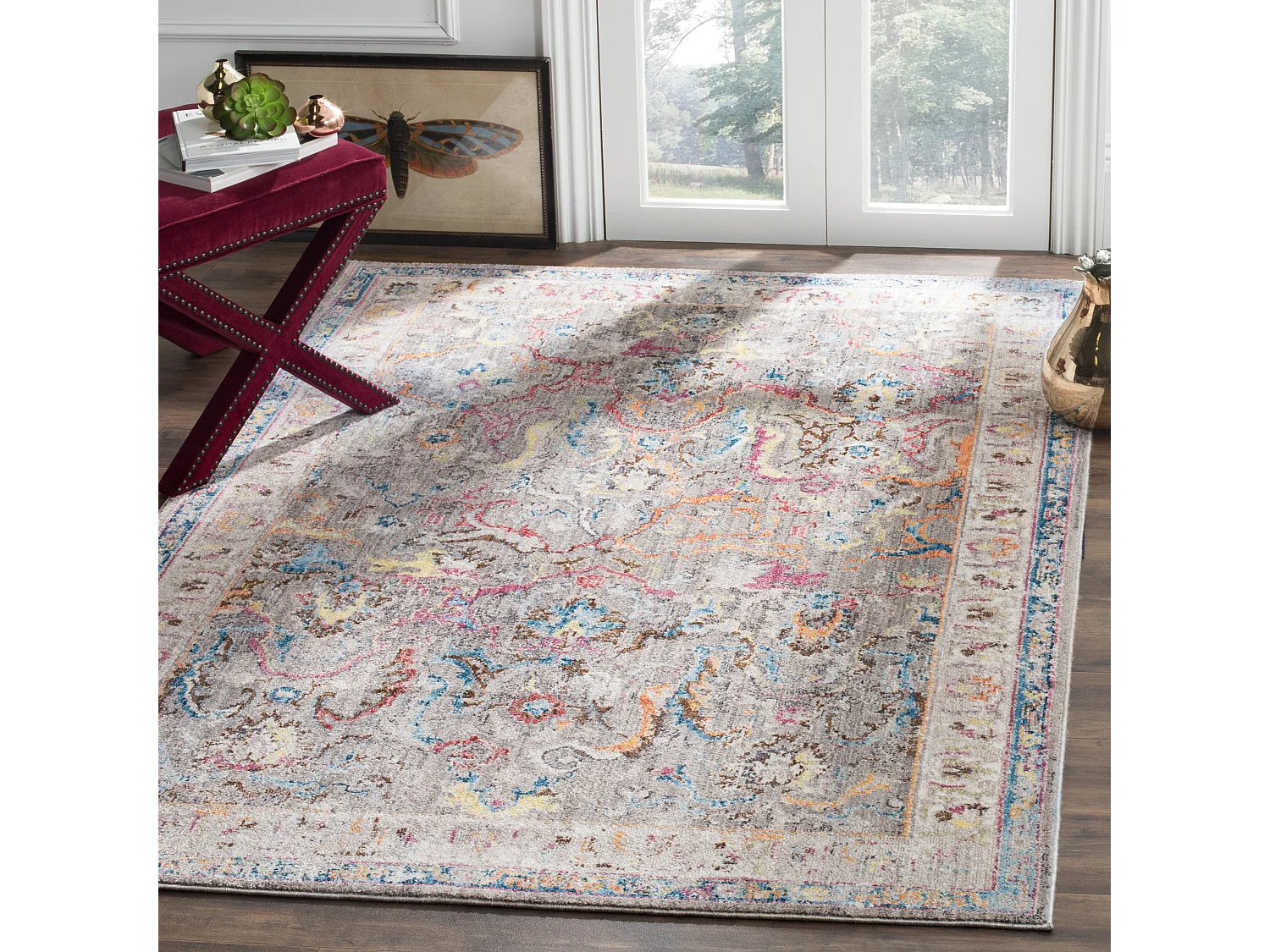 Tapis Gris/Neutre 122 X 183 cm - Morwenna