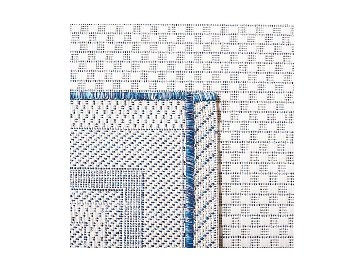 Tapis Ivoire/Marine 160 X 160 cm - Aeliana