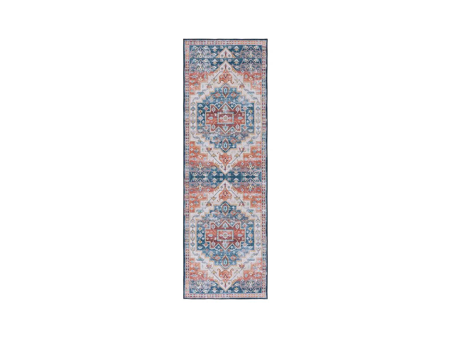 Tapis Bleu/Rouge 76 X 244 cm - Mirella