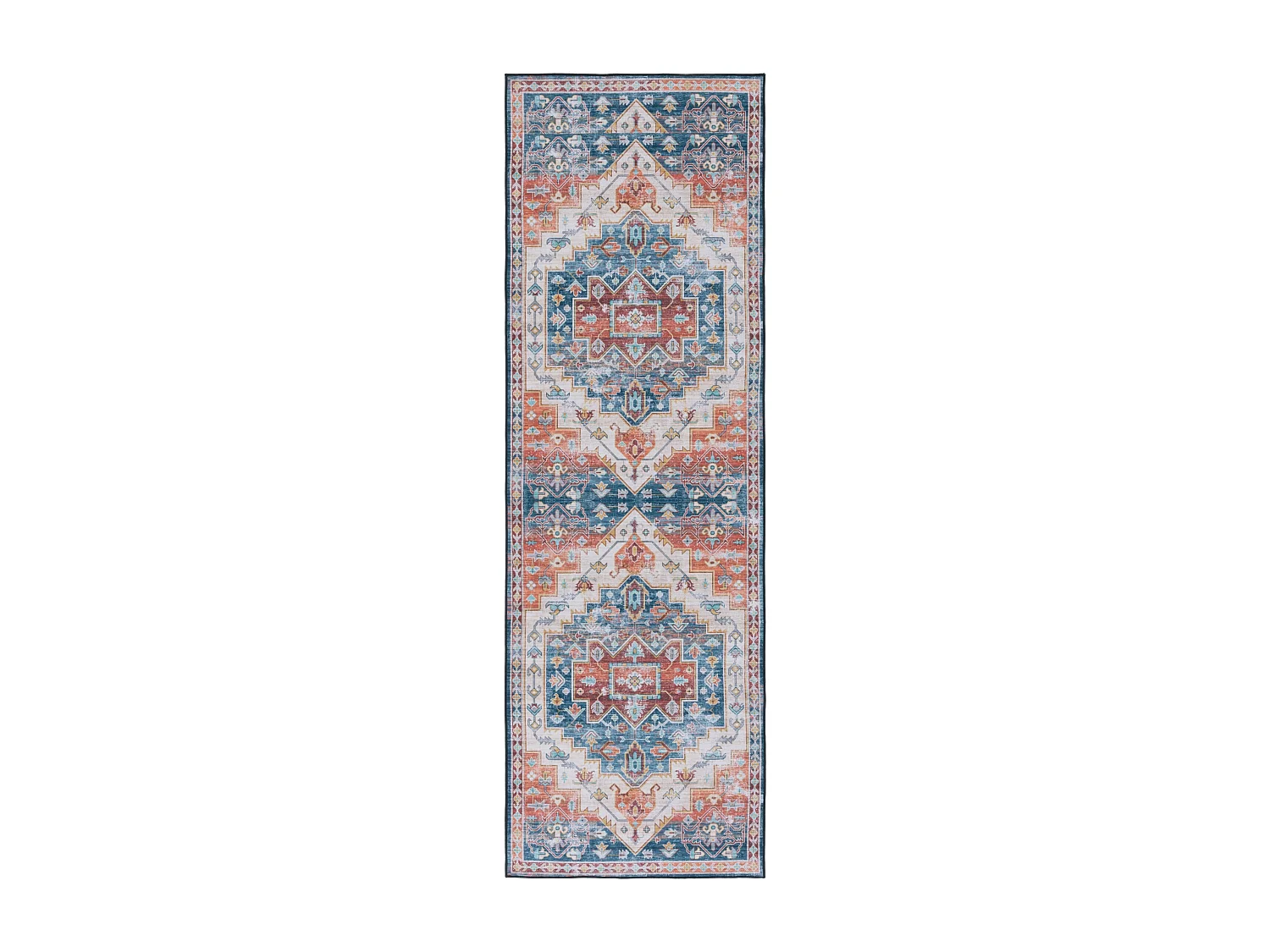 Tapis Bleu/Rouge 76 X 244 cm - Mirella