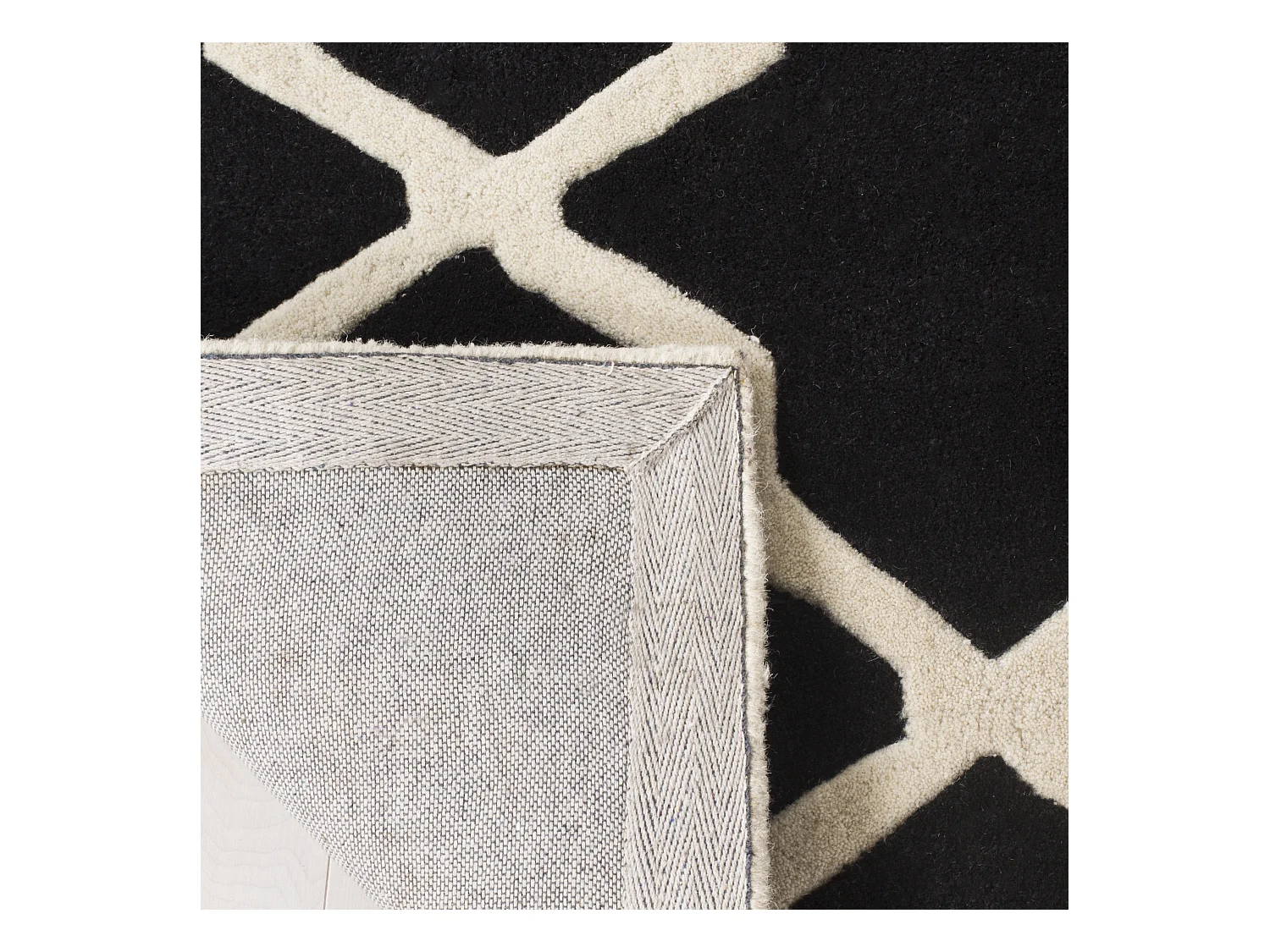 Tapis Noir/Neutre 152 X 244 cm - Carbone