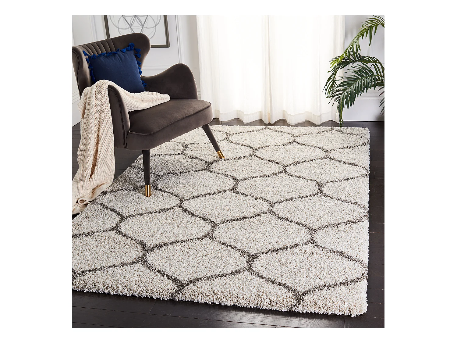 Tapis Neutre/Gris 122 X 183 cm - Zoey