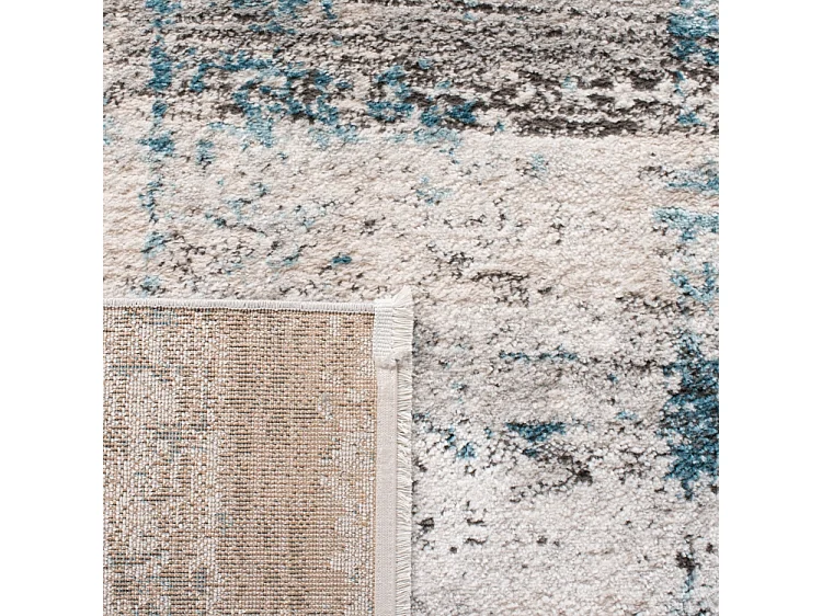 Tapis Neutre/Bleu Marine 91 X 152 cm - Adalynn
