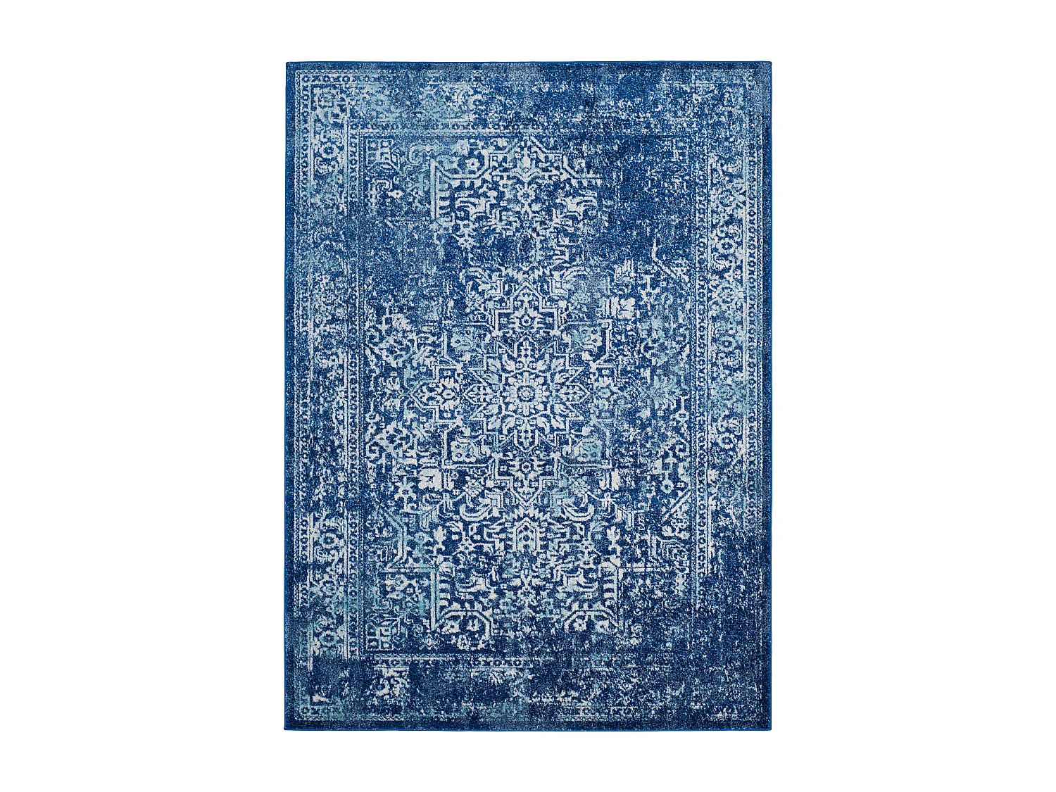 Tapis Bleu Marine/Neutre 201 X 274 cm - Aria
