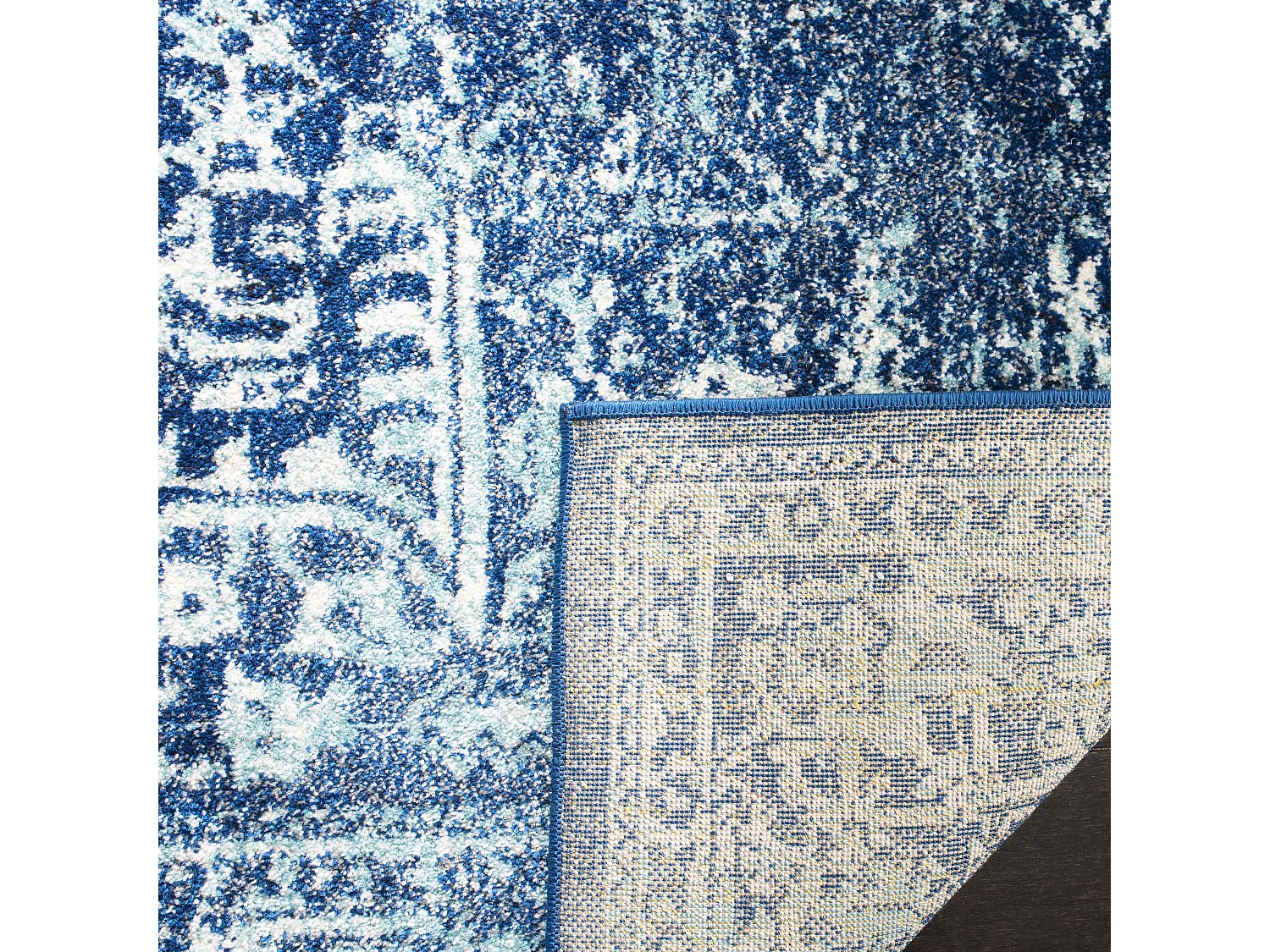 Tapis Bleu Marine/Neutre 201 X 274 cm - Aria