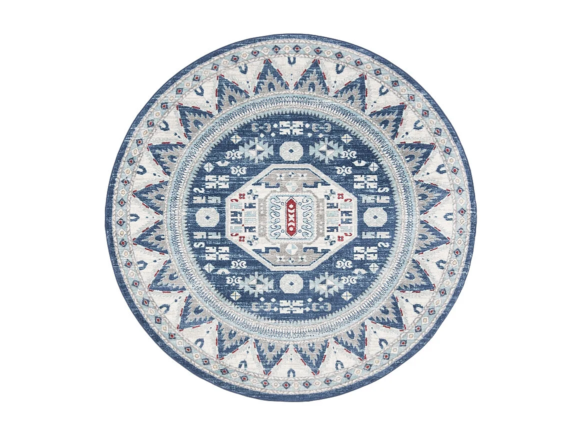 Tapis Bleu/Neutre 201 X 201 cm - Kara