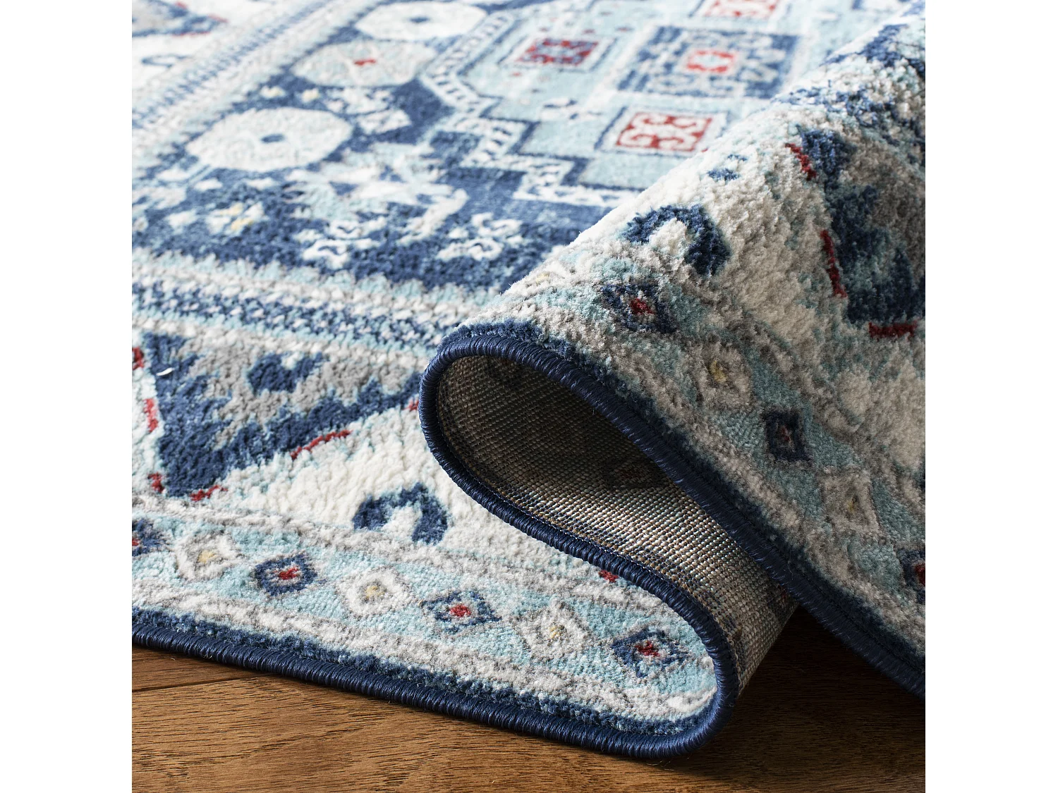 Tapis Bleu/Neutre 201 X 201 cm - Kara