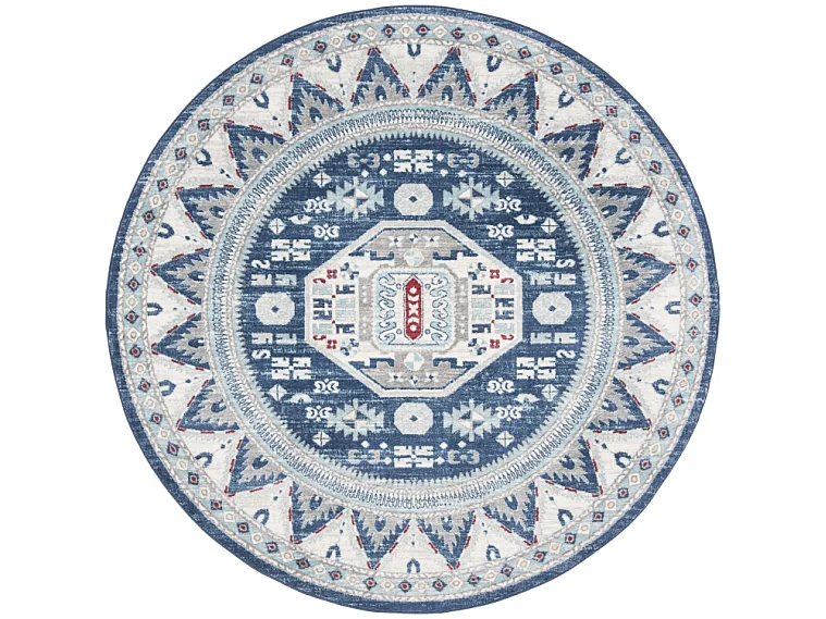 Tapis Bleu/Neutre 201 X 201 cm - Kara