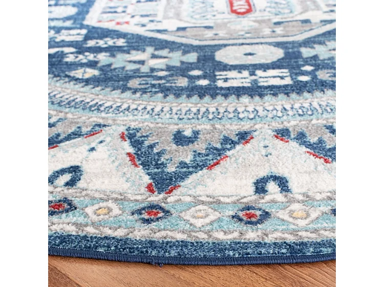 Tapis Bleu/Neutre 201 X 201 cm - Kara