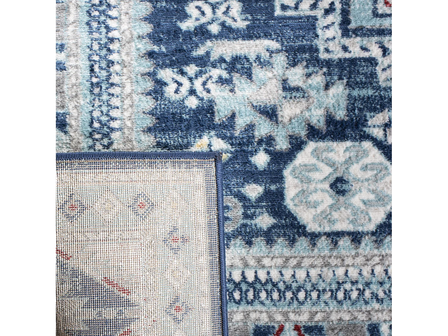 Tapis Bleu/Neutre 201 X 201 cm - Kara