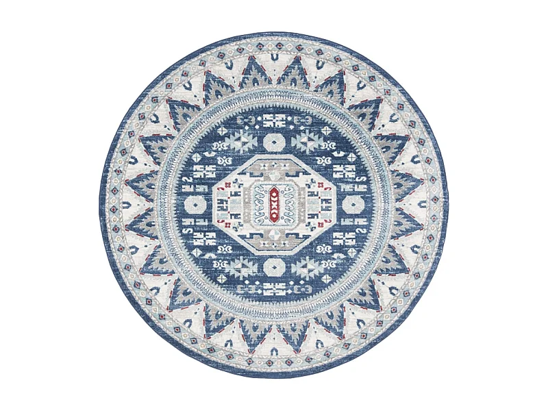 Tapis Bleu/Neutre 201 X 201 cm - Kara