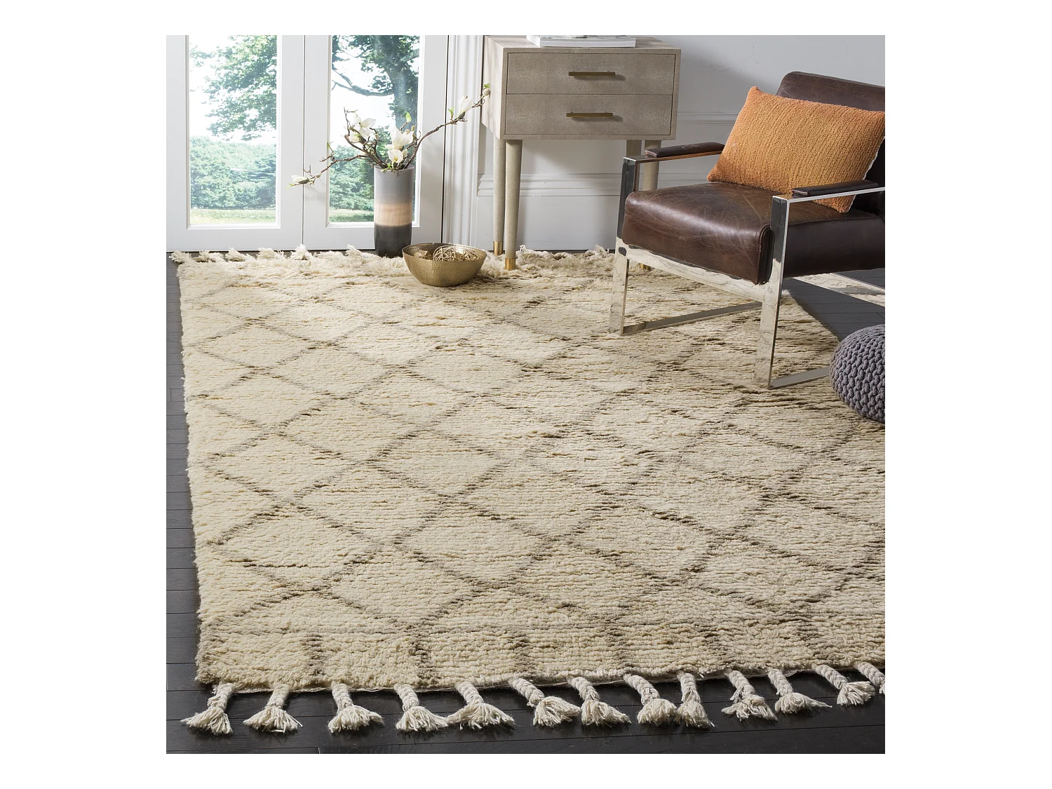 Tapis Neutre/Gris 122 X 183 cm - Abigail