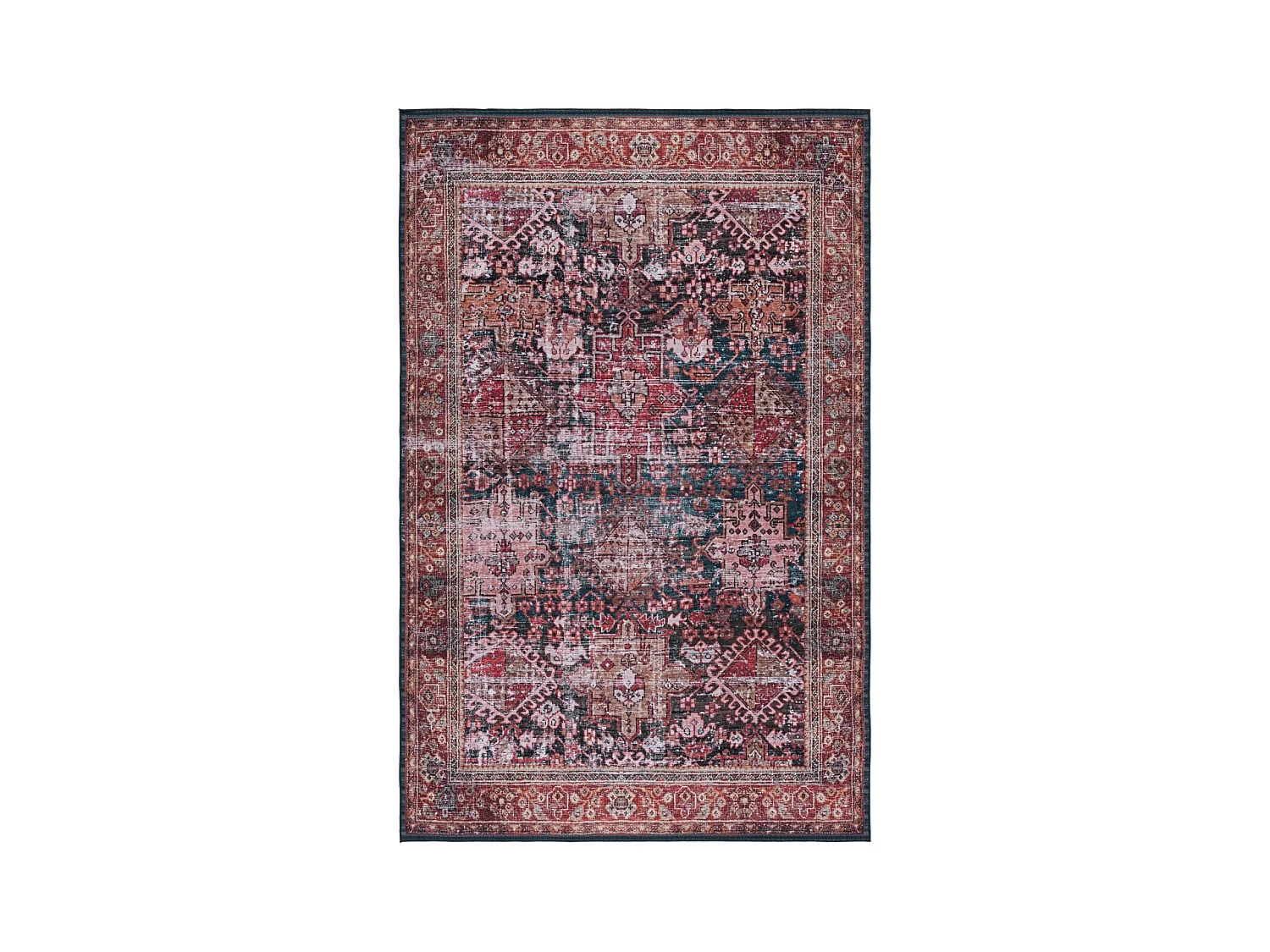 Tapis Rouge/Vert 122 X 183 cm - Romilly