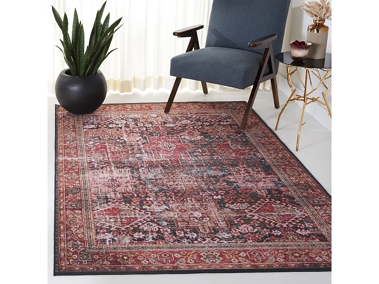 Tapis Rouge/Vert 122 X 183 cm - Romilly