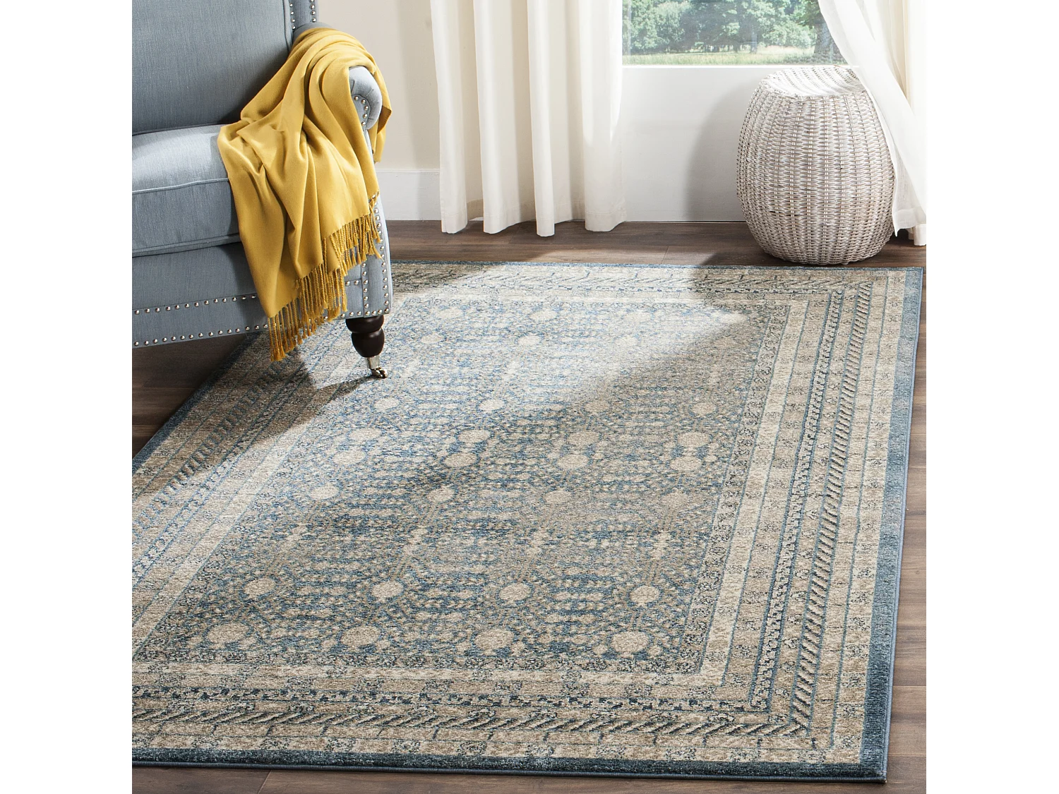 Tapis Bleu/Neutre 122 X 170 cm - Therasia