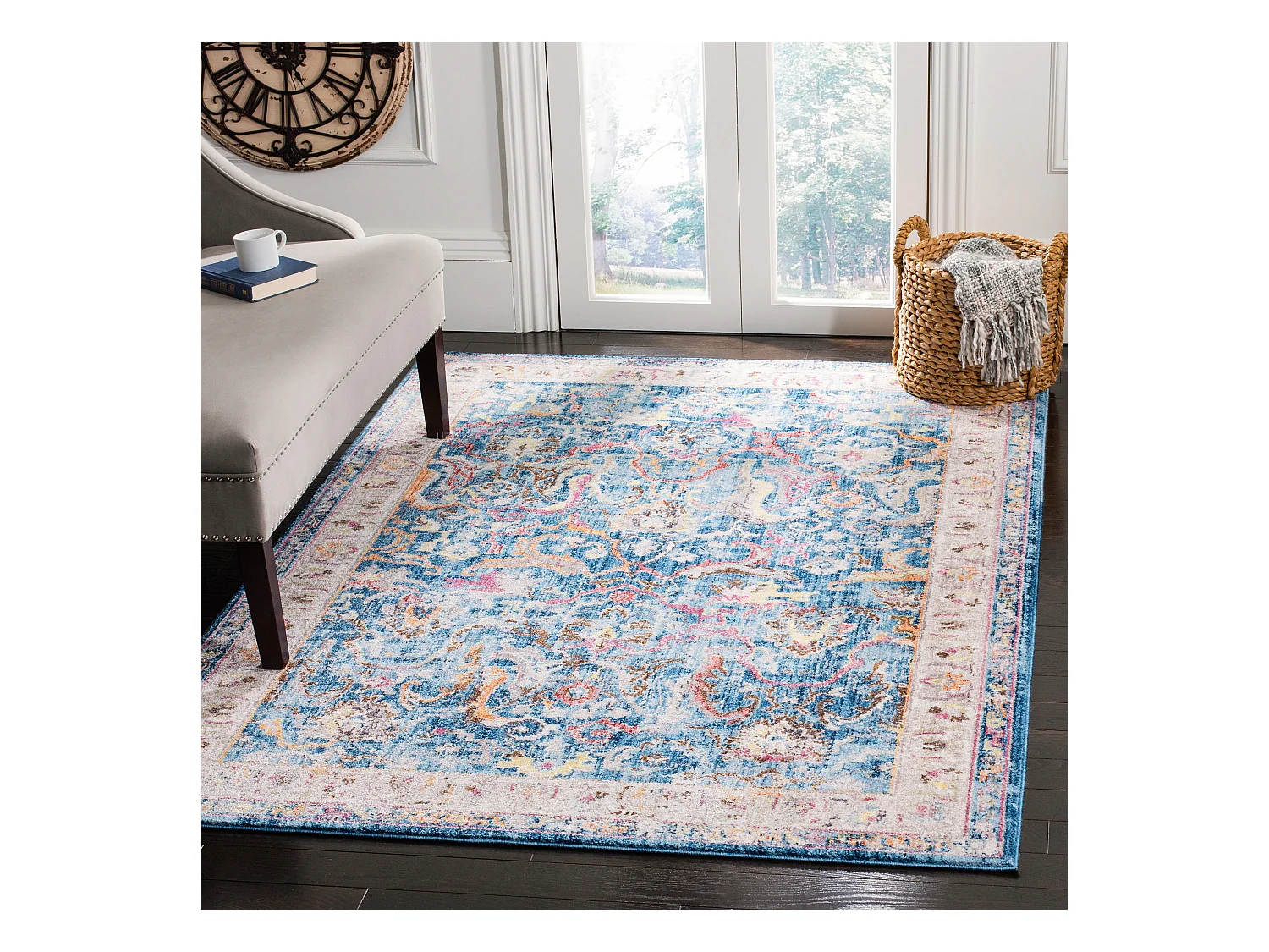 Tapis Bleu/Gris 155 X 229 cm - Morwenna