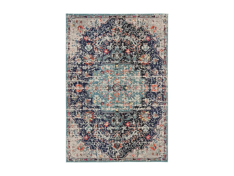 Tapis Noir/Sarcelle 236 x 305 cm - Maia