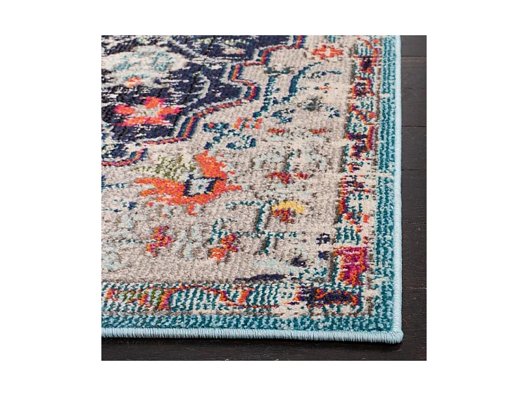 Tapis Noir/Sarcelle 236 x 305 cm - Maia