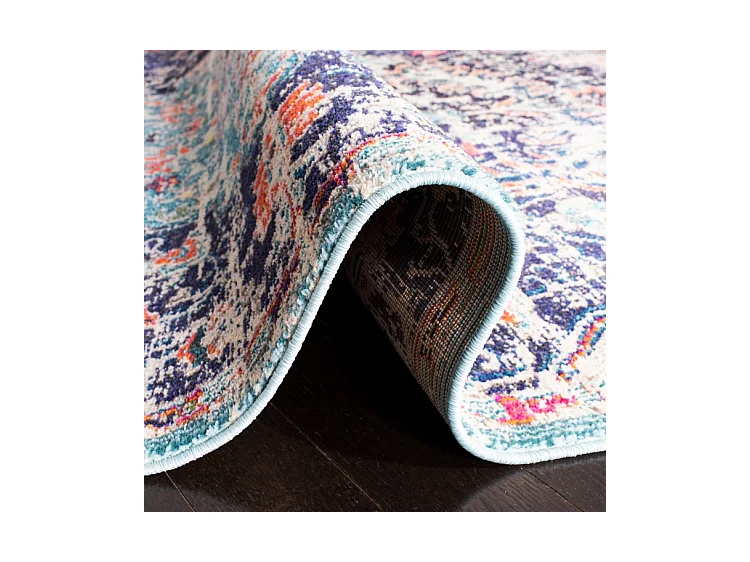 Tapis Noir/Sarcelle 236 x 305 cm - Maia