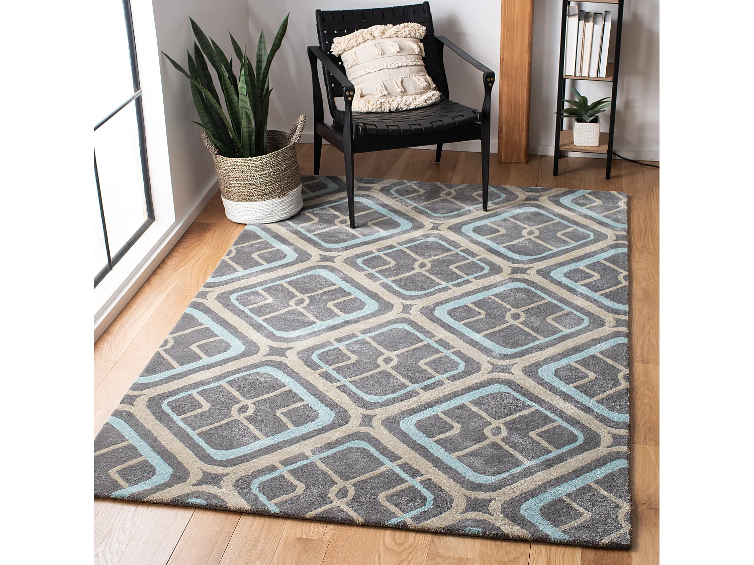 Tapis Gris/Multicolore 107 X 168 cm - Sullivan