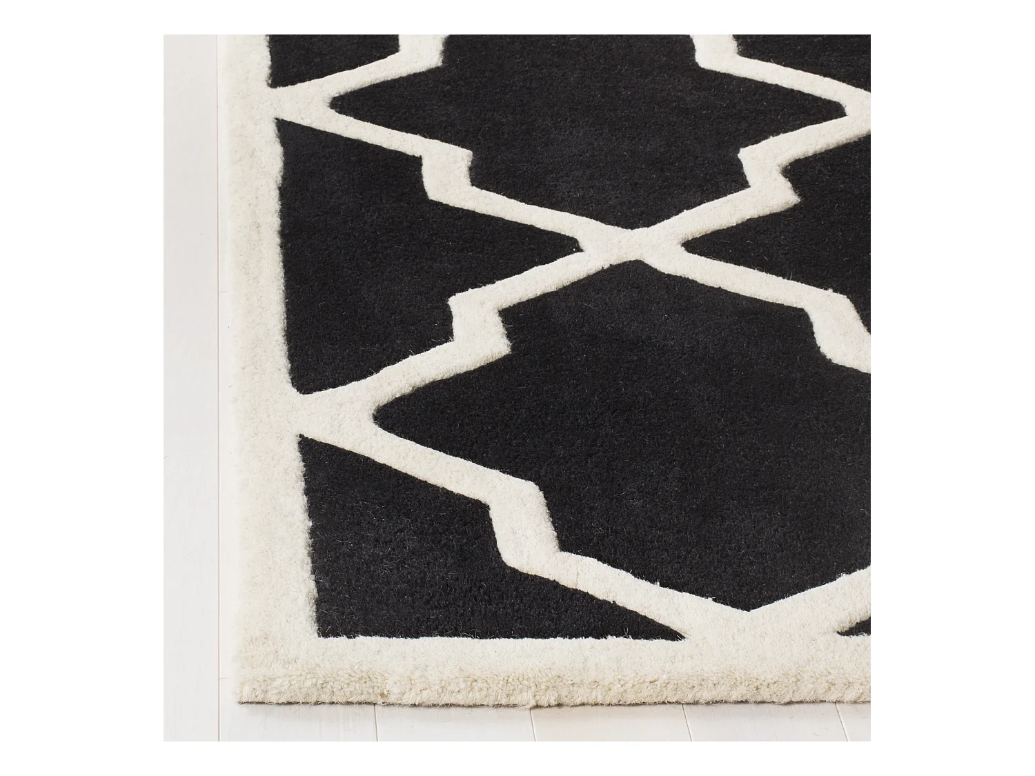 Tapis Noir/Neutre 122 X 183 cm - Carbone