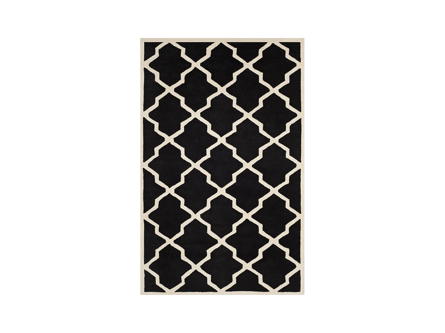 Tapis Noir/Neutre 122 X 183 cm - Carbone