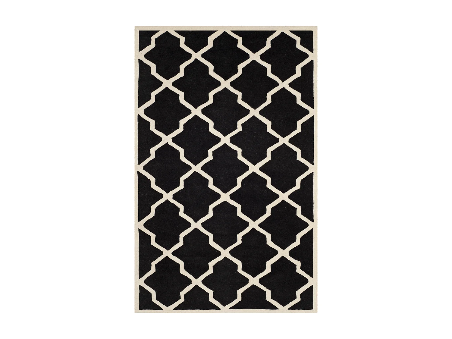 Tapis Noir/Neutre 122 X 183 cm - Carbone