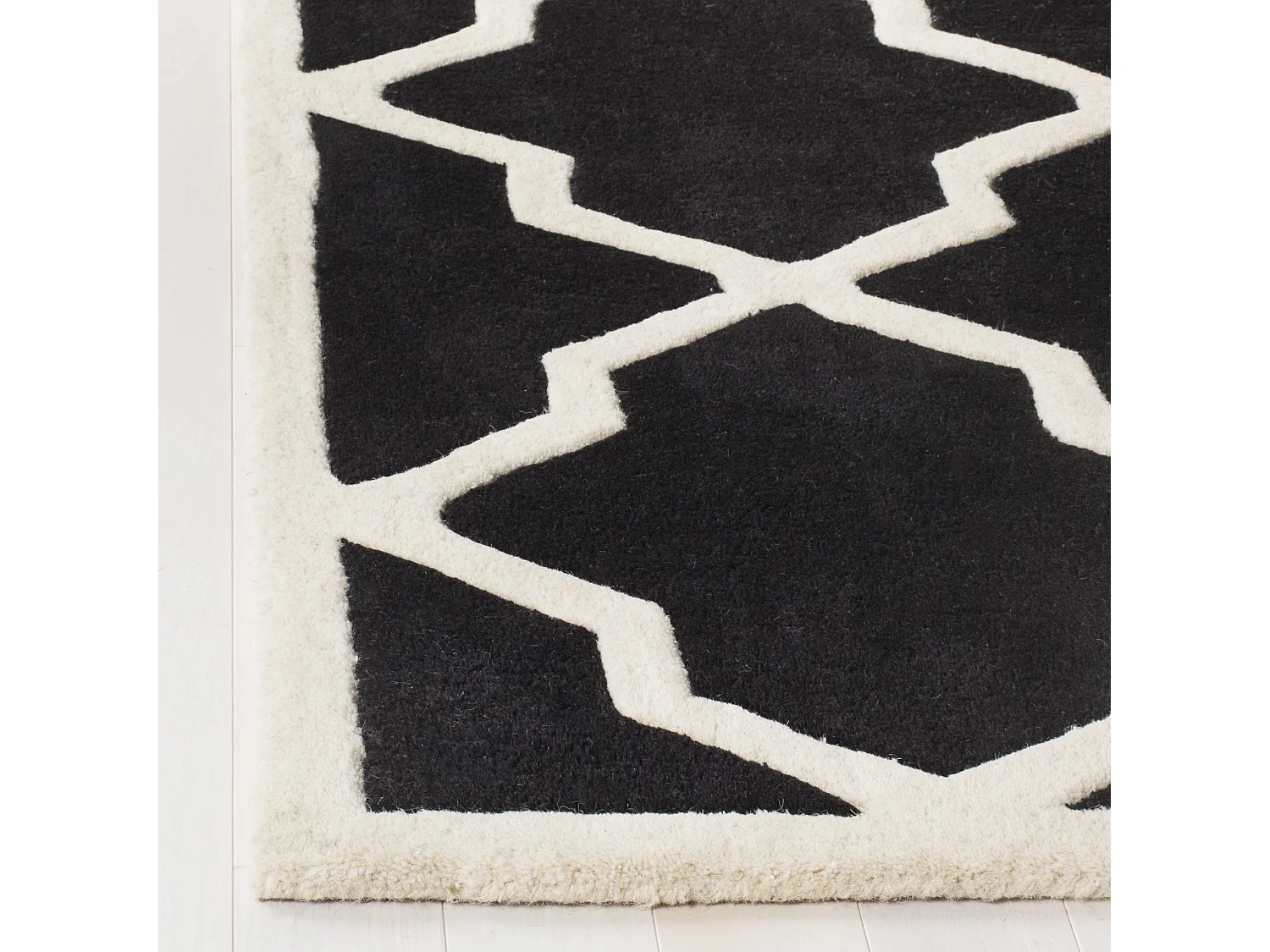 Tapis Noir/Neutre 122 X 183 cm - Carbone