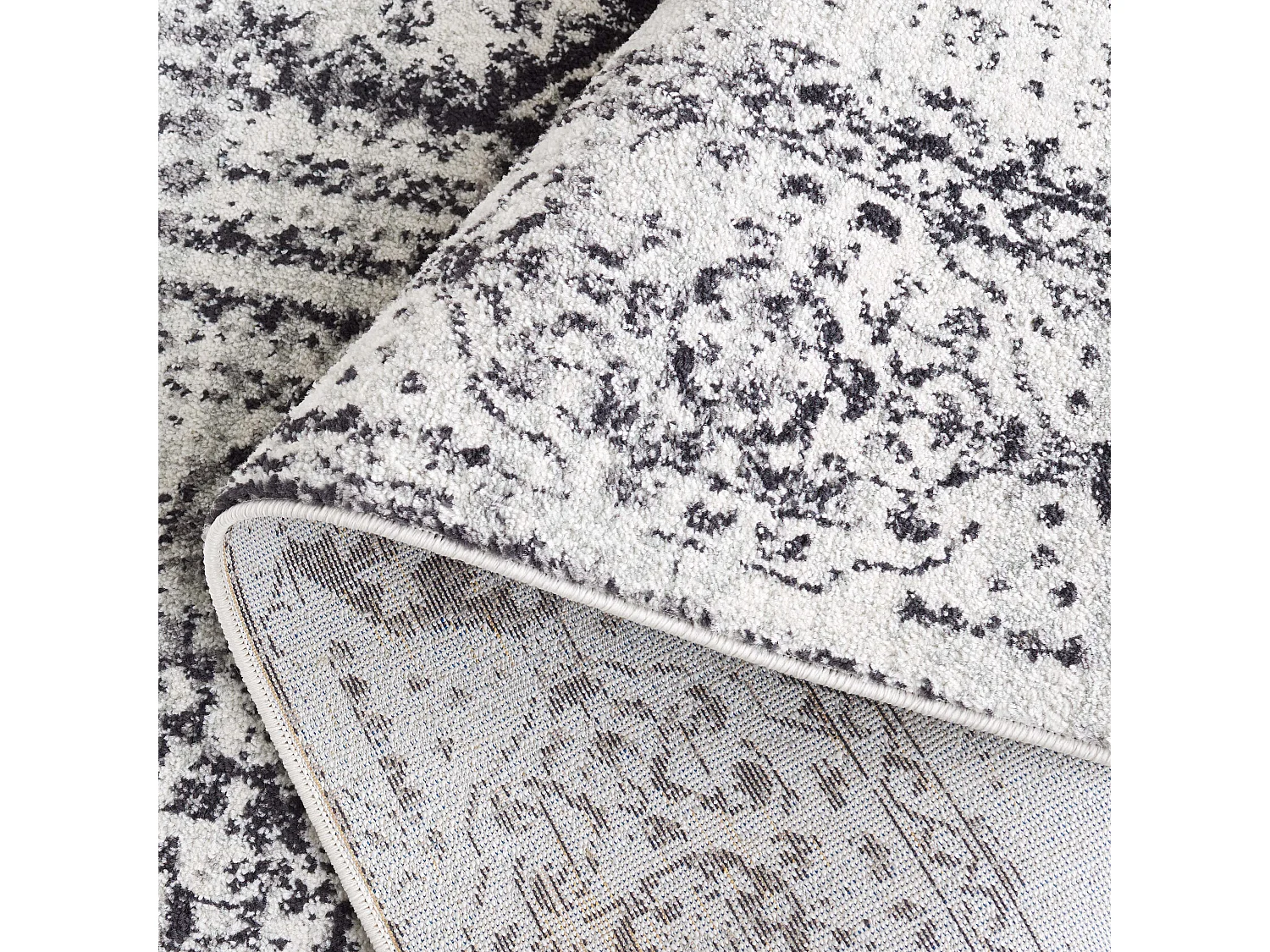 Tapis Neutre/Noir 122 X 183 cm - Carine