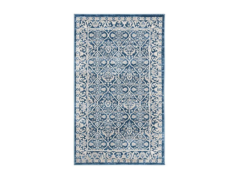Tapis Bleu Marine/Gris 91 X 152 cm - Teresse