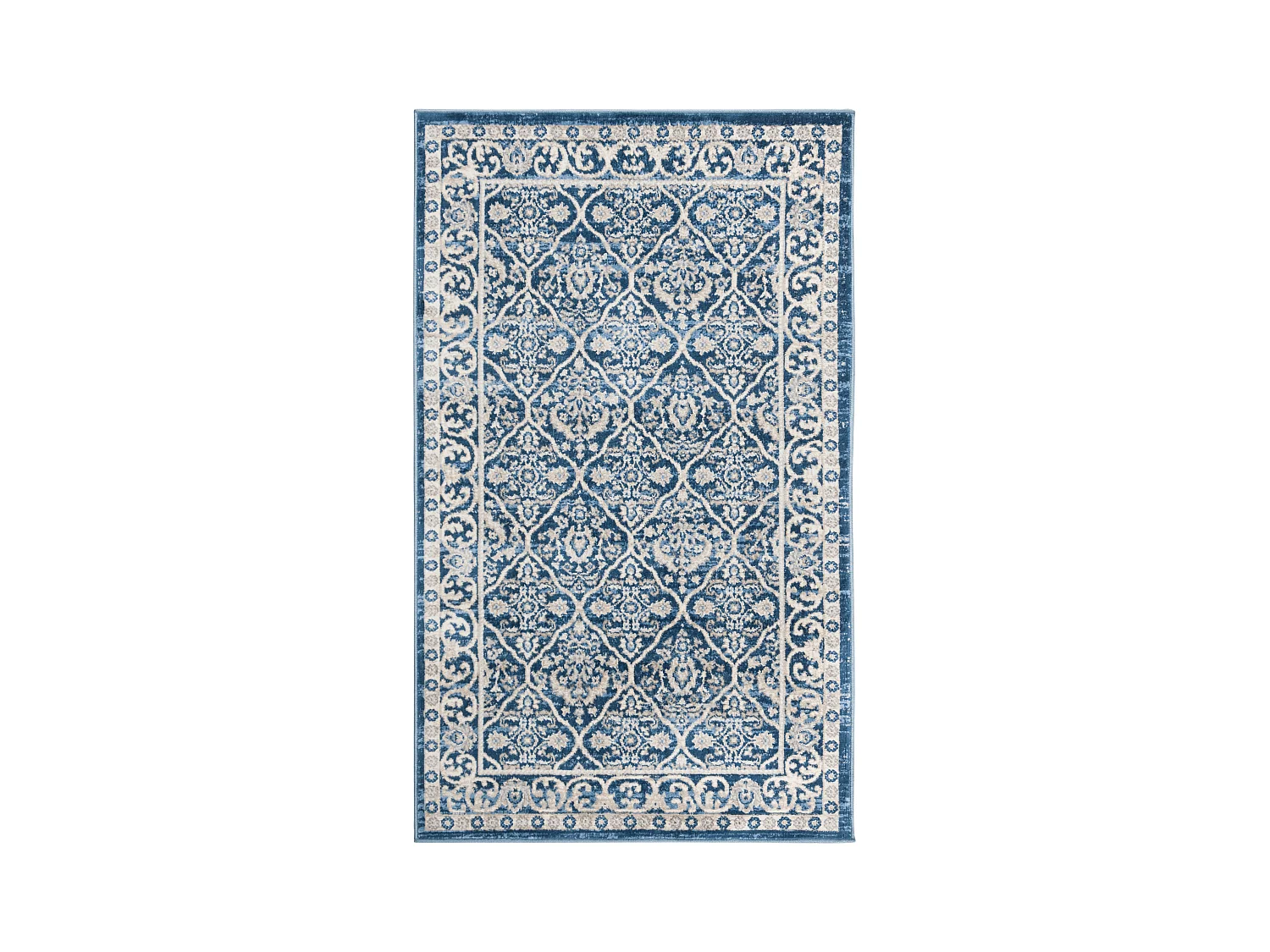 Tapis Bleu Marine/Gris 91 X 152 cm - Teresse